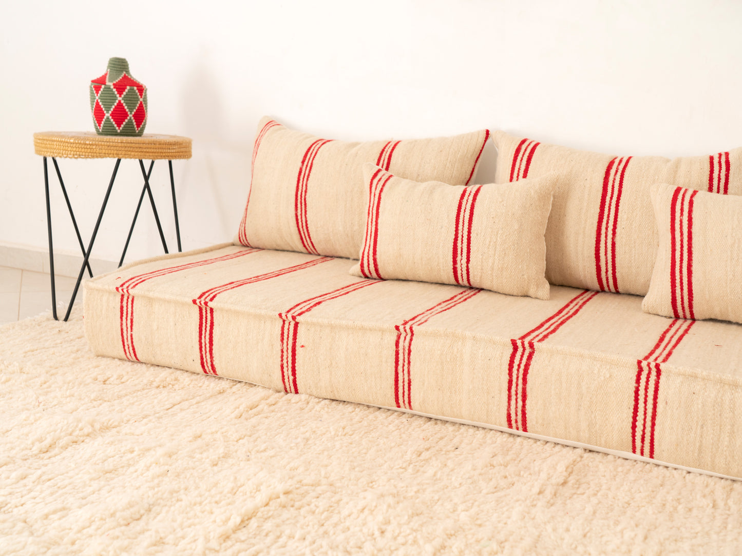 210cm/7ft Handmade Amazigh Zayane Sofa ⵜⴰⴼⵍⴻⵙⵜ