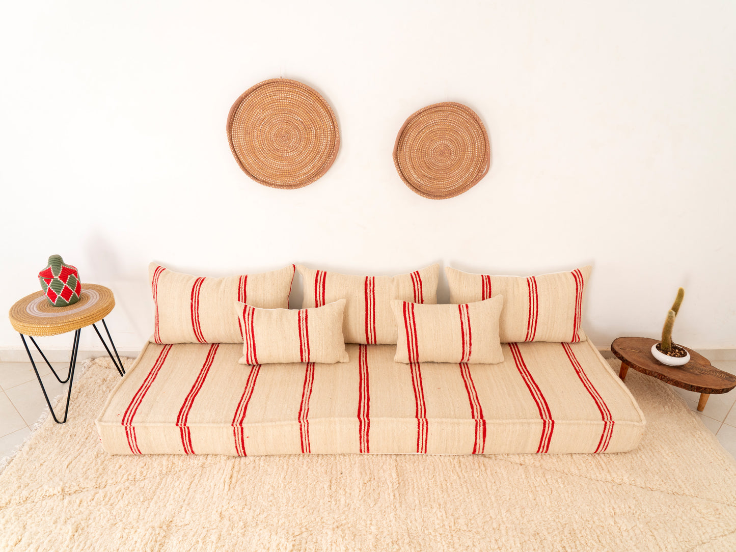 210cm/7ft Handmade Amazigh Zayane Sofa ⵜⴰⴼⵍⴻⵙⵜ