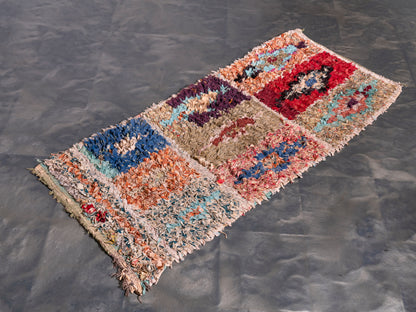 Handmade Amazigh Rug Boucherouite. FREE SHIPPING