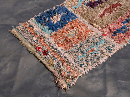 Handmade Amazigh Rug Boucherouite. FREE SHIPPING