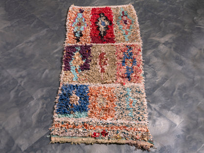 Handmade Amazigh Rug Boucherouite. FREE SHIPPING