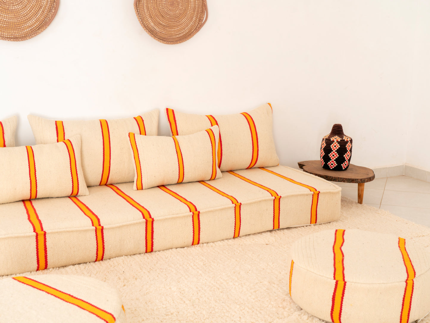 210cm/7ft Handmade Amazigh Tetouane Sofa ⵜⴰⴼⵍⴻⵙⵜ