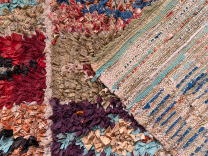 Handmade Amazigh Rug Boucherouite. FREE SHIPPING