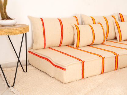 210cm/7ft Handmade Amazigh Tetouane Sofa ⵜⴰⴼⵍⴻⵙⵜ