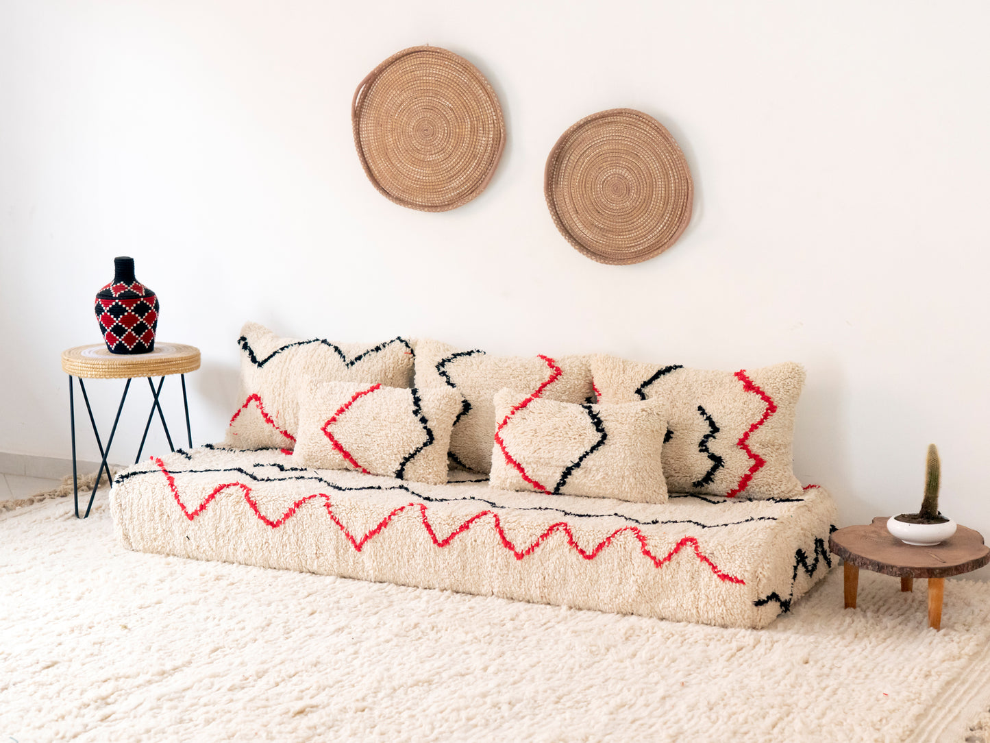 180cm/6ft Handmade Amazigh Tinghir Sofa ⵜⴰⴼⵍⴻⵙⵜ