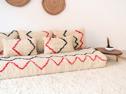 180cm/6ft Handmade Amazigh Tinghir Sofa ⵜⴰⴼⵍⴻⵙⵜ