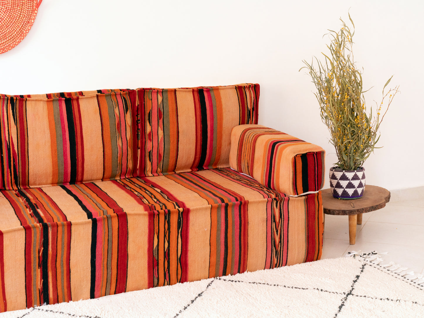 6ft Handmade Amazigh Sofa Kilim Jaden ⴰⵓⵔⵉⵏⵊ. FREE SHIPPING