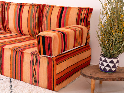 6ft Handmade Amazigh Sofa Kilim Jaden ⴰⵓⵔⵉⵏⵊ. FREE SHIPPING