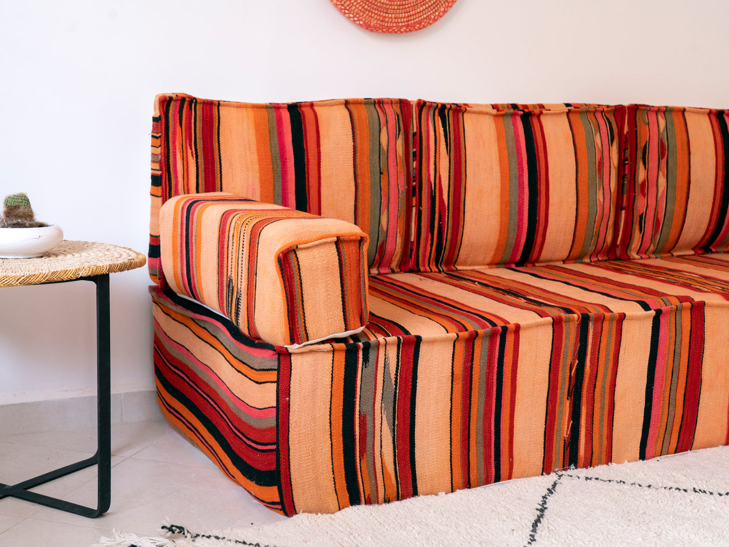 6ft Handmade Amazigh Sofa Kilim Jaden ⴰⵓⵔⵉⵏⵊ. FREE SHIPPING