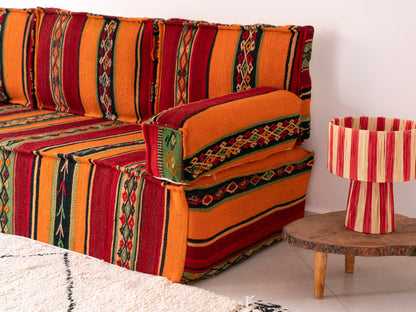 180cm/6ft Handmade Amazigh Sofa Kilim Nouh ⴰⵓⵔⵉⵏⵊ