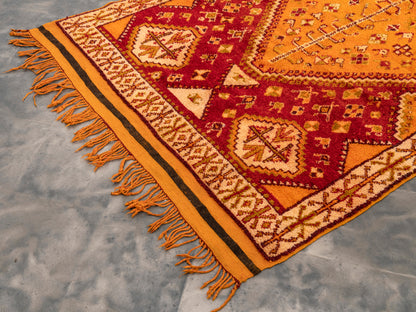 5x9 ft Large Handmade Amazigh Vintage Rug Boujaad ⴰⴼⵓⵍⴽⵉ. FREE SHIPPING