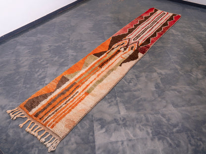 Handmade Amazigh Vintage runner Ourika-. FREE SHIPPING