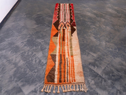 Handmade Amazigh Vintage runner Ourika-. FREE SHIPPING