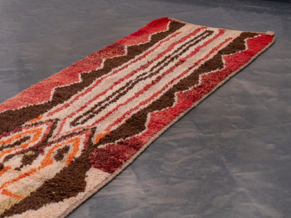 Handmade Amazigh Vintage runner Ourika-. FREE SHIPPING