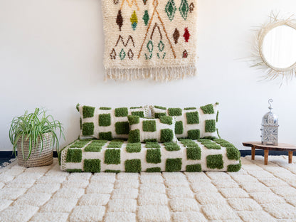 5ft Handmade Amazigh Beni Sofa ⵓⵔⵉⵏⵊ ⵏ ⴰⴳⴳⴰⵔ. FREE SHIPPING