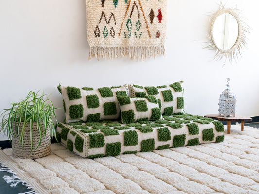 5ft Handmade Amazigh Beni Sofa ⵓⵔⵉⵏⵊ ⵏ ⴰⴳⴳⴰⵔ. FREE SHIPPING