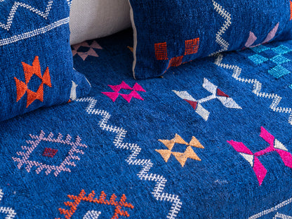 6ft Handmade Amazigh Vintage Sofa Agadir ⵜⵓⴷⴻⵔⵜ. FREE SHIPPING