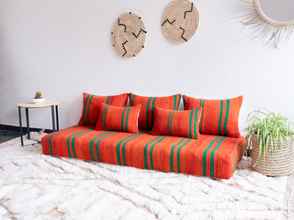 6ft Handmade Amazigh Vintage Sofa ⵉⵣⵉⴼⴼⴰⴽ. FREE SHIPPING