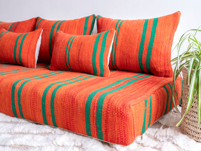 6ft Handmade Amazigh Vintage Sofa ⵉⵣⵉⴼⴼⴰⴽ. FREE SHIPPING