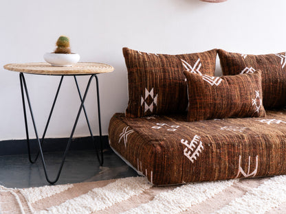 6ft Handmade Amazigh Sofa Kilim Nouh ⴰⵓⵔⵉⵏⵊ. FREE SHIPPING