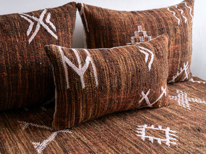 6ft Handmade Amazigh Sofa Kilim Nouh ⴰⵓⵔⵉⵏⵊ. FREE SHIPPING
