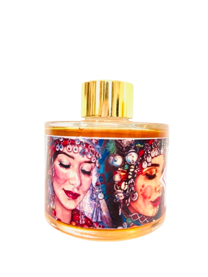Dar Chi Home Fragrance – Orange Blossom – Natural Reed Diffuser with 3 Sticks – Artisan Bottle