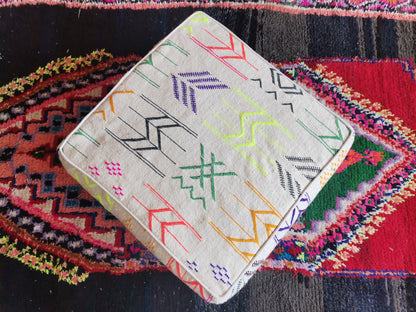 Handmade Amazigh floor poof Anir. FREE SHIPPING