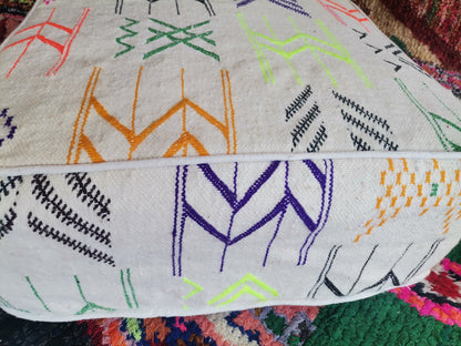 Handmade Amazigh floor poof Anir. FREE SHIPPING