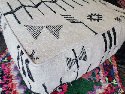 Handmade Amazigh floor poof Ahidus. FREE SHIPPING