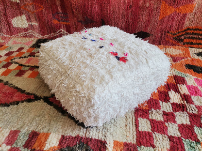 Handmade Amazigh floor poof.