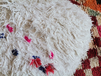 Handmade Amazigh floor poof.