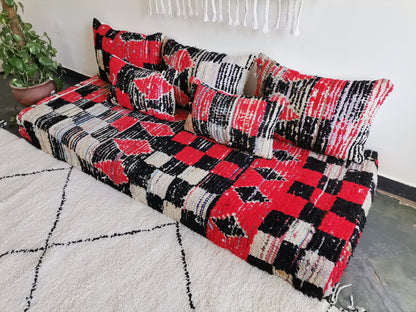 6ft Handmade Amazigh Vintage Sofa Lekbab ⵜⵓⴷⴻⵔⵜ. FREE SHIPPING