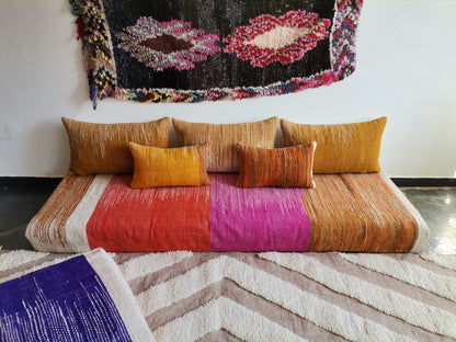7ft Handmade Amazigh Vintage Sofa Anir ⵜⵓⴷⴻⵔⵜ. FREE SHIPPING