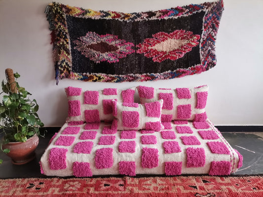 5ft Handmade Amazigh Beni Sofa ⴰⴽⴽⴰⵕ. FREE SHIPPING