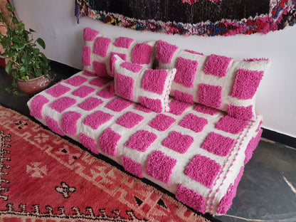 5ft Handmade Amazigh Beni Sofa ⴰⴽⴽⴰⵕ. FREE SHIPPING
