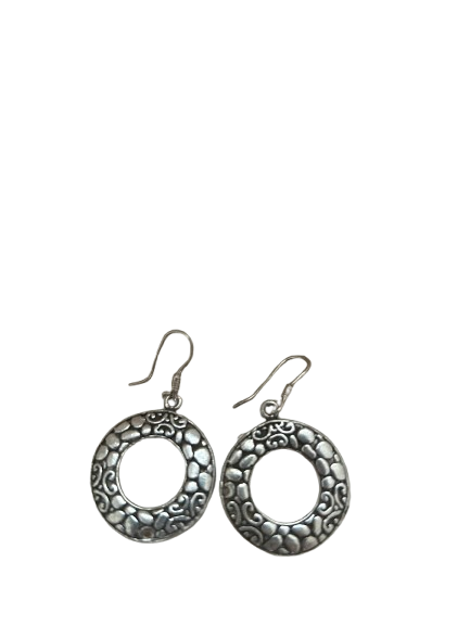 Amazigh Silver Earrings Sun ⴼⵉⴱⵓⵍⴰ