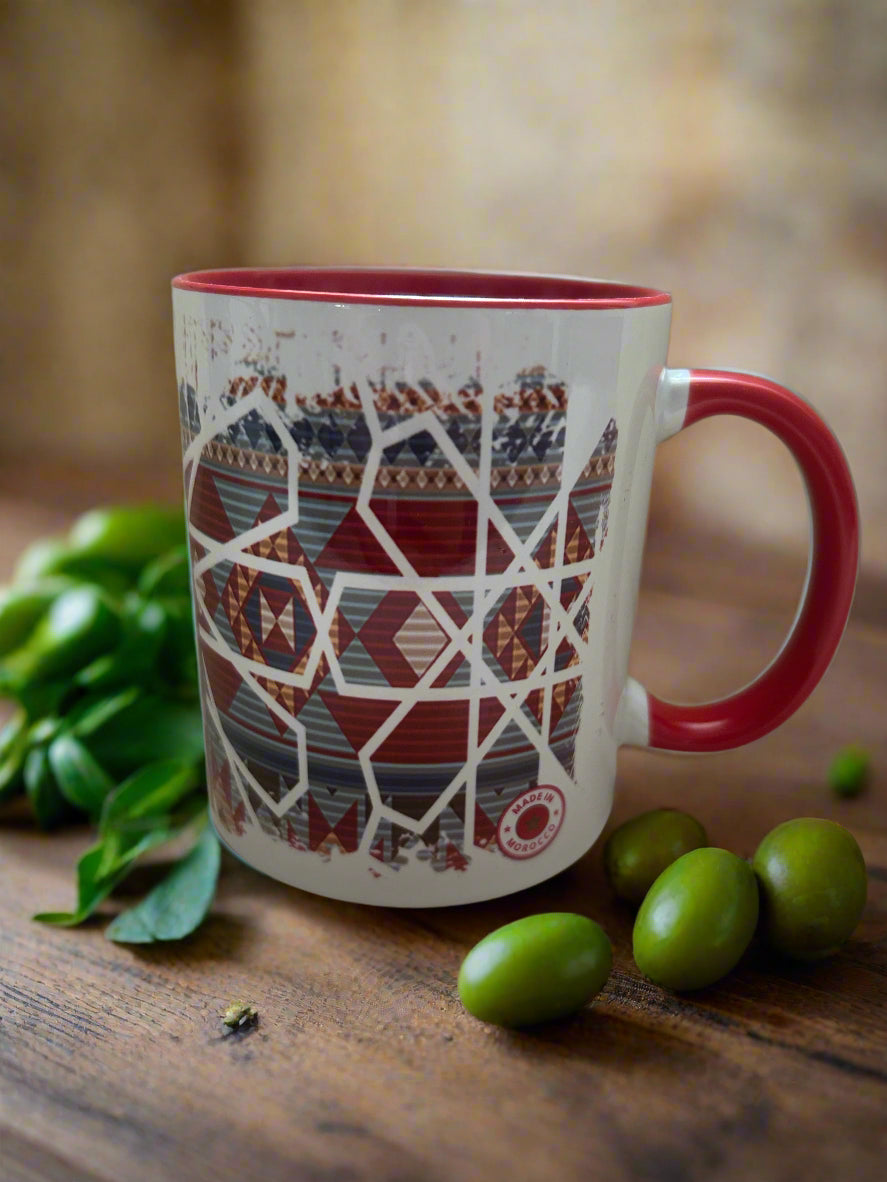 Amazigh Ceramic Mug Vintage Zellige