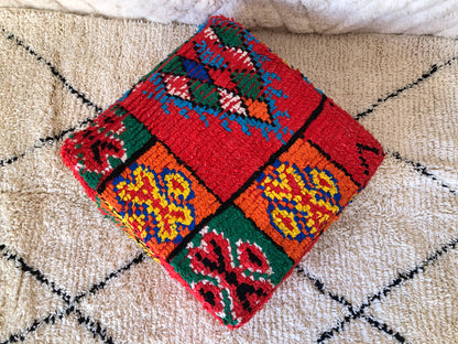Handmade Vintage Amazigh floor poof.