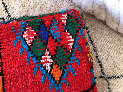Handmade Vintage Amazigh floor poof.