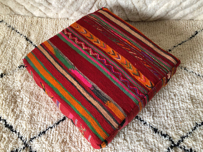 24x24x8"Handmade Amazigh floor poof Khenifra. FREE SHIPPING
