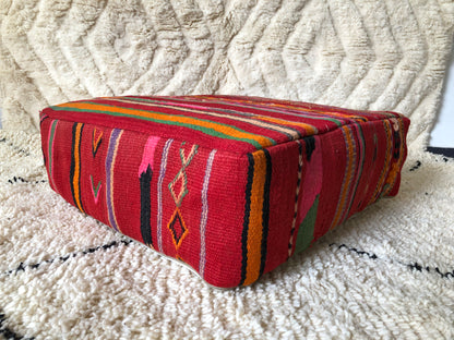 24x24x8"Handmade Amazigh floor poof Khenifra. FREE SHIPPING