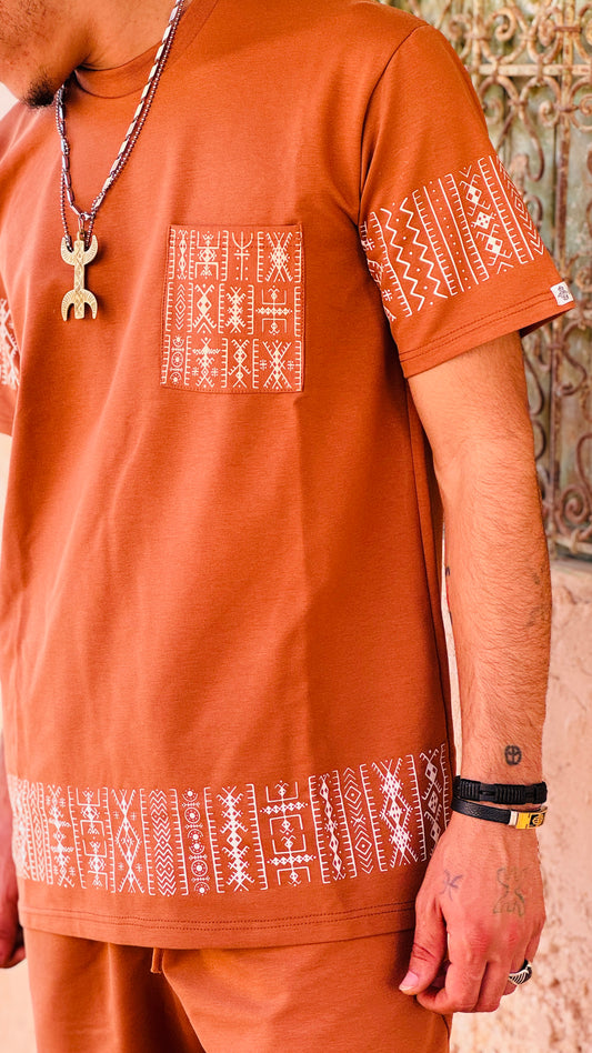 Handmade Amazigh Brown set Men Tawada ⵜⴰⵡⴰⴷⴰ