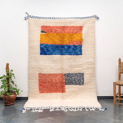 5x8 ft Large Handmade Rug Amazigh Azilal. FREE SHIPPING