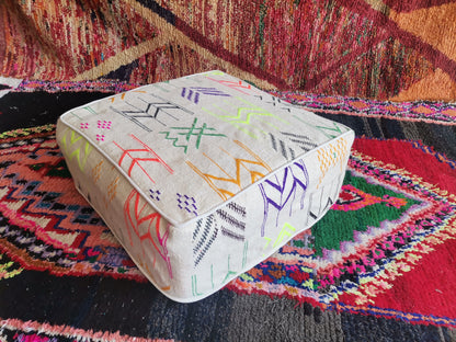Handmade Amazigh floor poof Anir. FREE SHIPPING