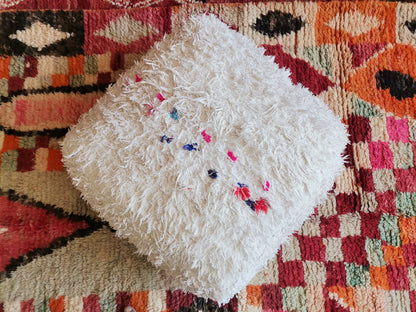 Handmade Amazigh floor poof.