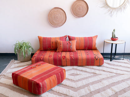 5ft Handmade Amazigh Vintage Sofa Idder ⵜⵓⴷⴻⵔⵜ. FREE SHIPPING