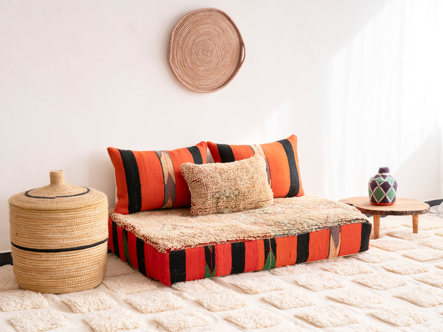 4ft Handmade Amazigh Sofa Tiznit ⵜⴰⴼⵍⴻⵙⵜ. FREE SHIPPING