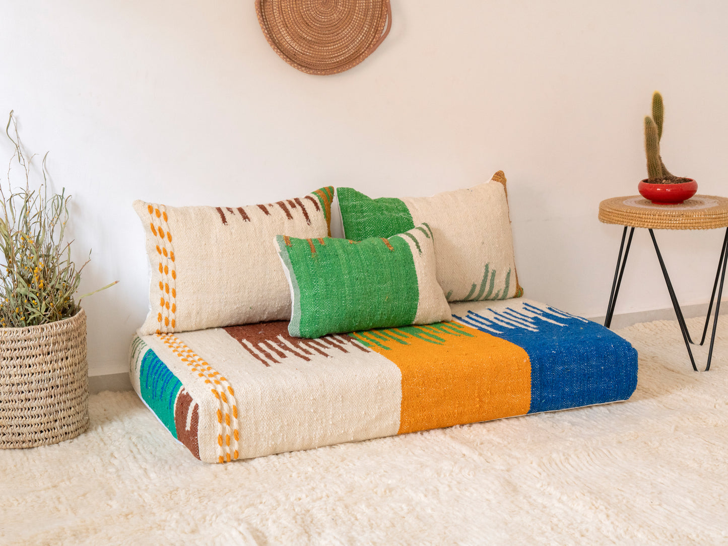 120cm/4ft Handmade Amazigh Hanou Sofa ⵜⴰⴼⵍⴻⵙⵜ