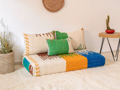 120cm/4ft Handmade Amazigh Hanou Sofa ⵜⴰⴼⵍⴻⵙⵜ