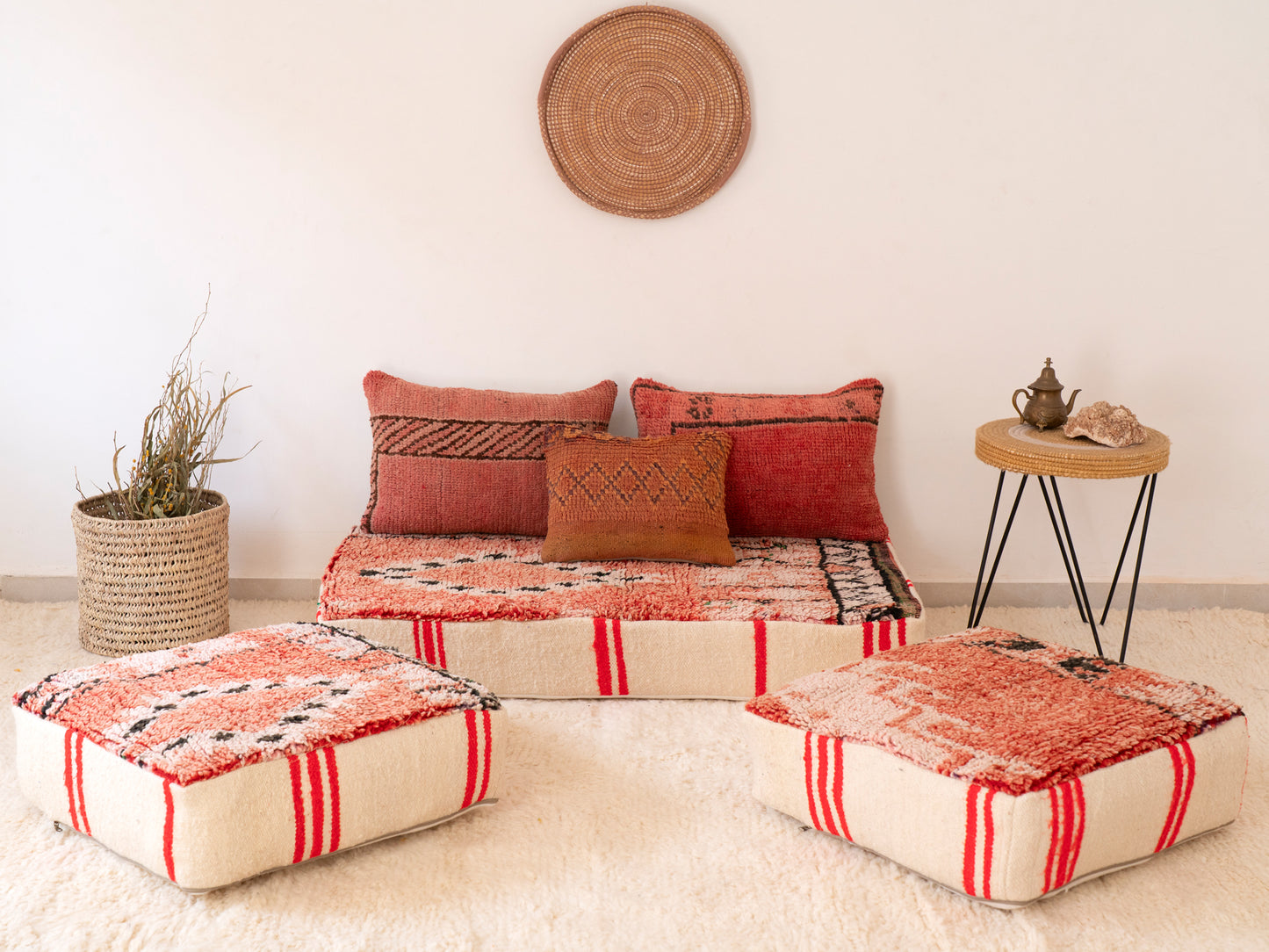 120cm/4ft Handmade Amazigh Tasanou Sofa ⵜⴰⴼⵍⴻⵙⵜ